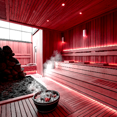 Sauna intérieur Spa Mons