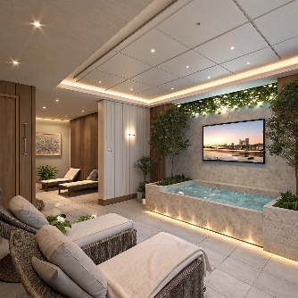 Spa mons avec jacuzzi et télévision