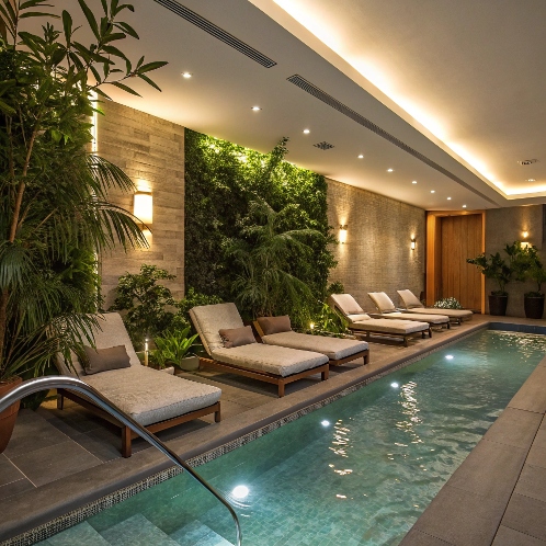 salle de détente avec spa